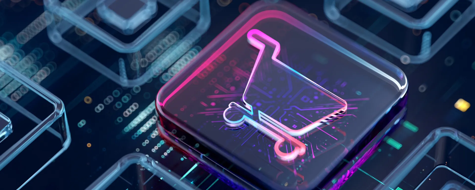 digital shopping cart icon web technology 2220294722 banner