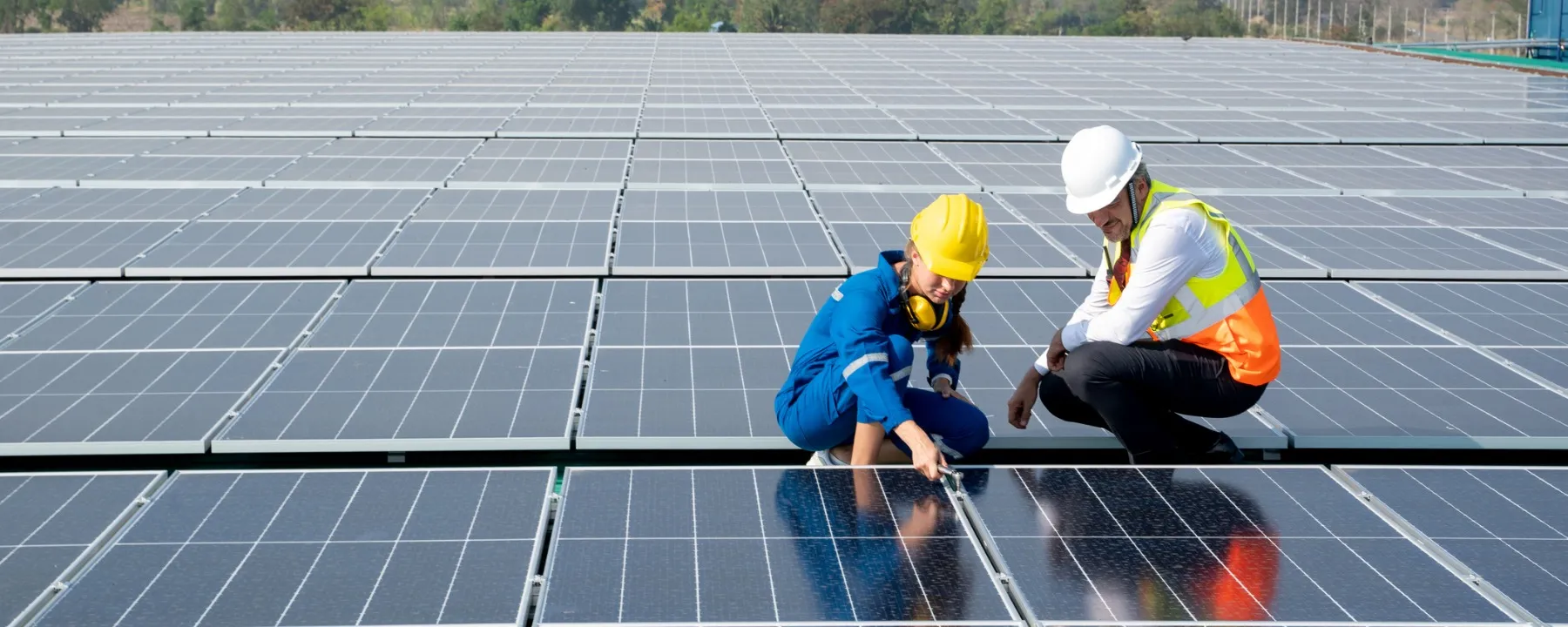 Local goverment    Engineers surveying solar panals  1800x720