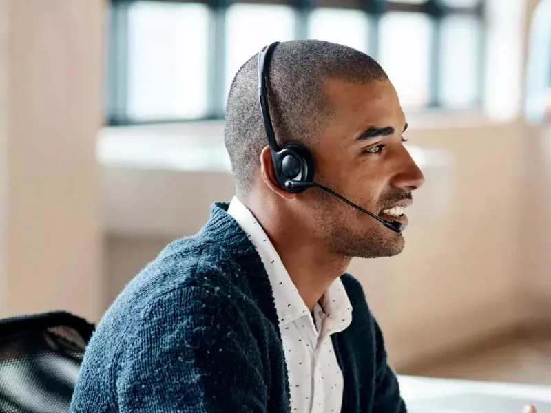 A man on a call