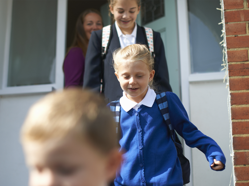 kids leaving school