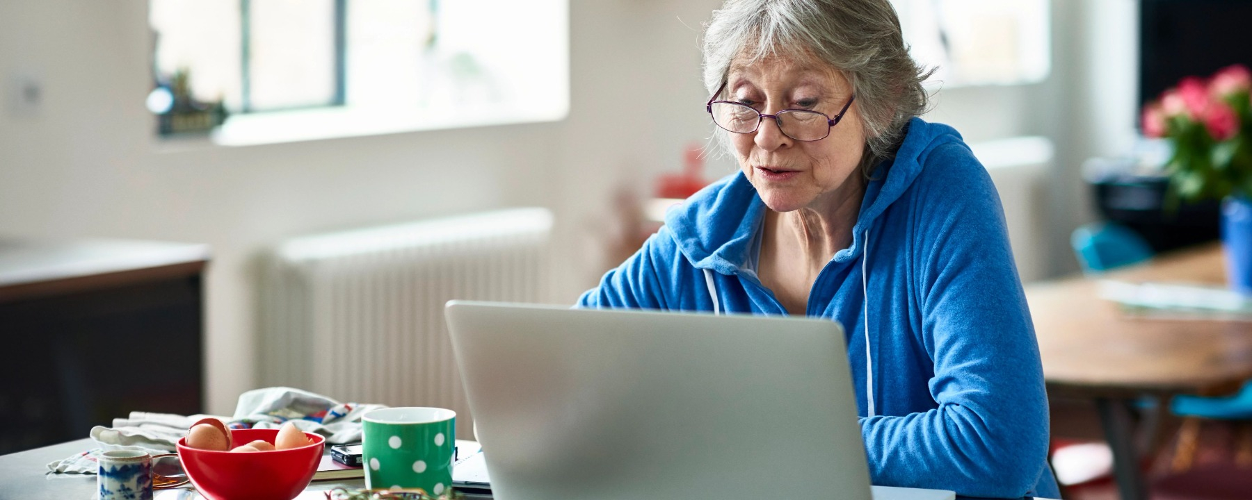old women using laptop - 1800*720