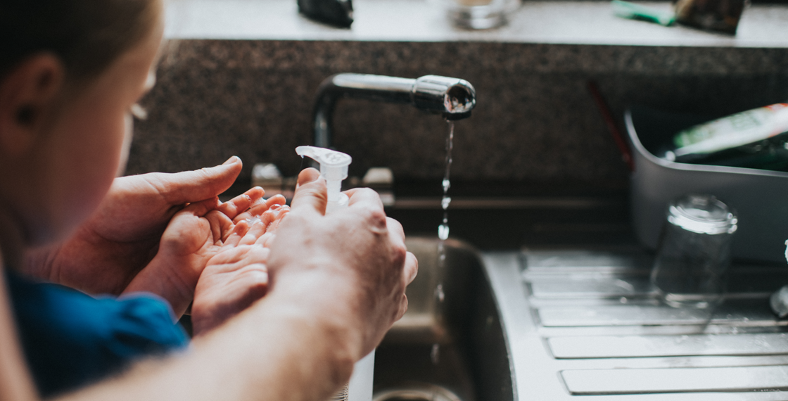 Water - child washing hand
