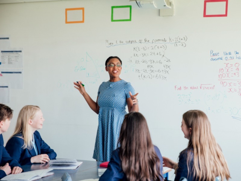 Education - Teacher in the classroom with students