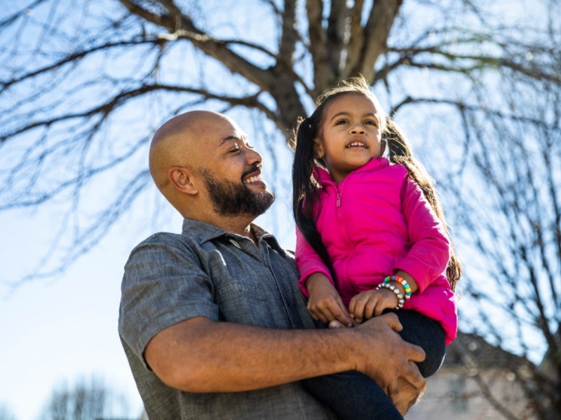 Father with daughter