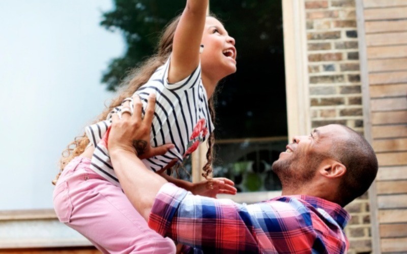Father & daughter playing