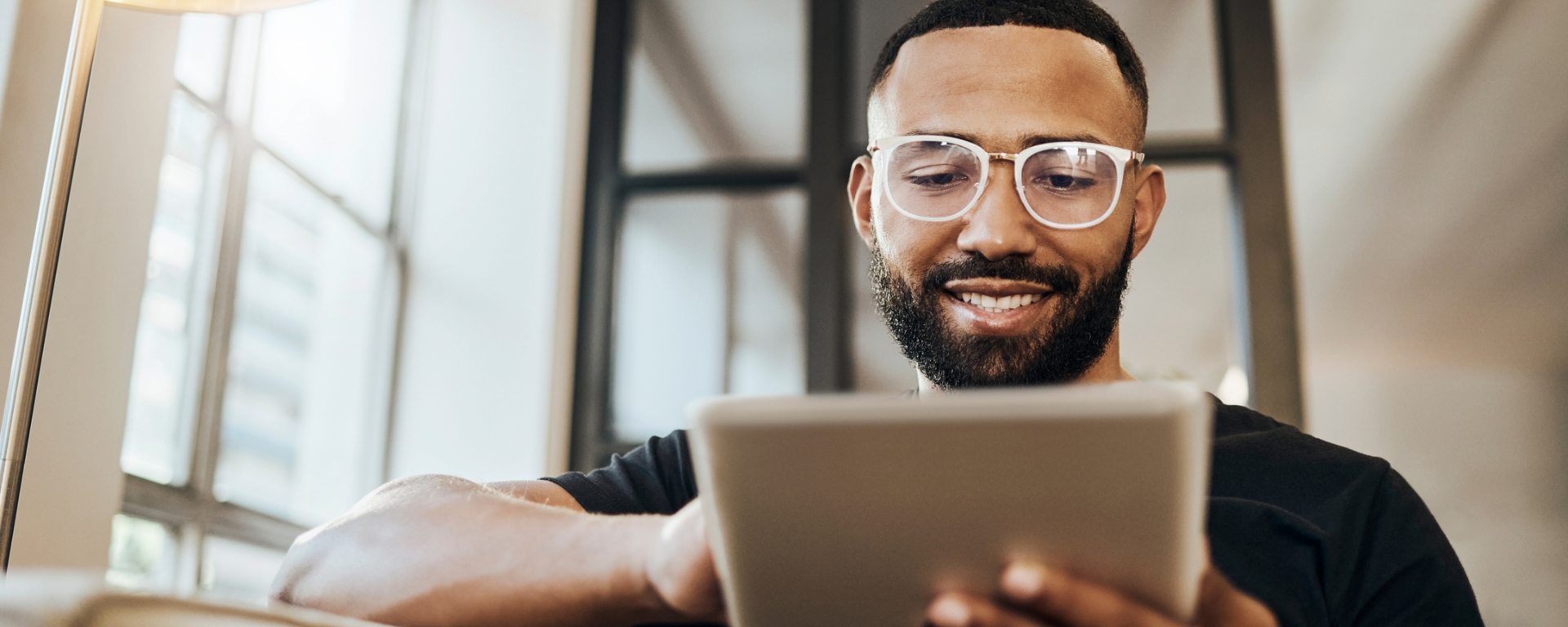 businessman using tablet