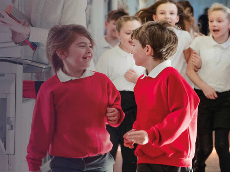 Childrens roaming in school