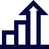 Growth dark blue graphics image