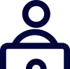 Person on Laptop_Navy