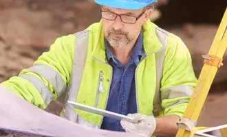 Construction site worker