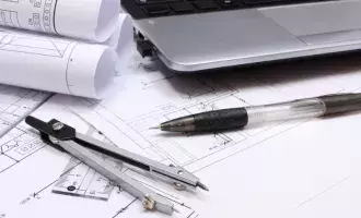 Electrical diagrams, accessories for drawing and laptop