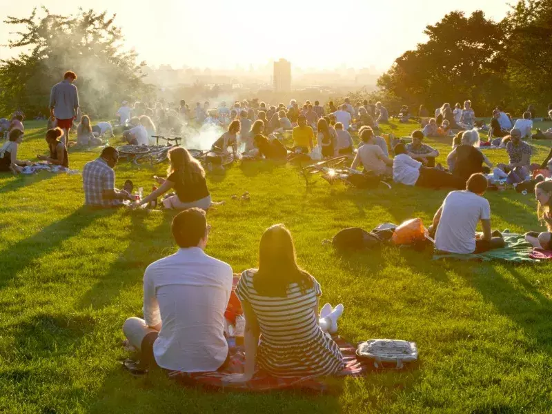 Improving citizen experience People sitting in the park
