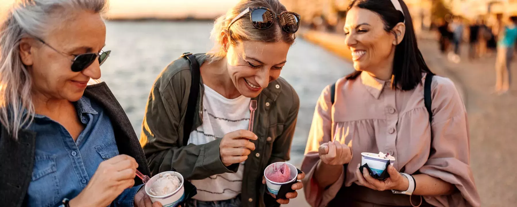 Travel-Ladies enjoying icecream