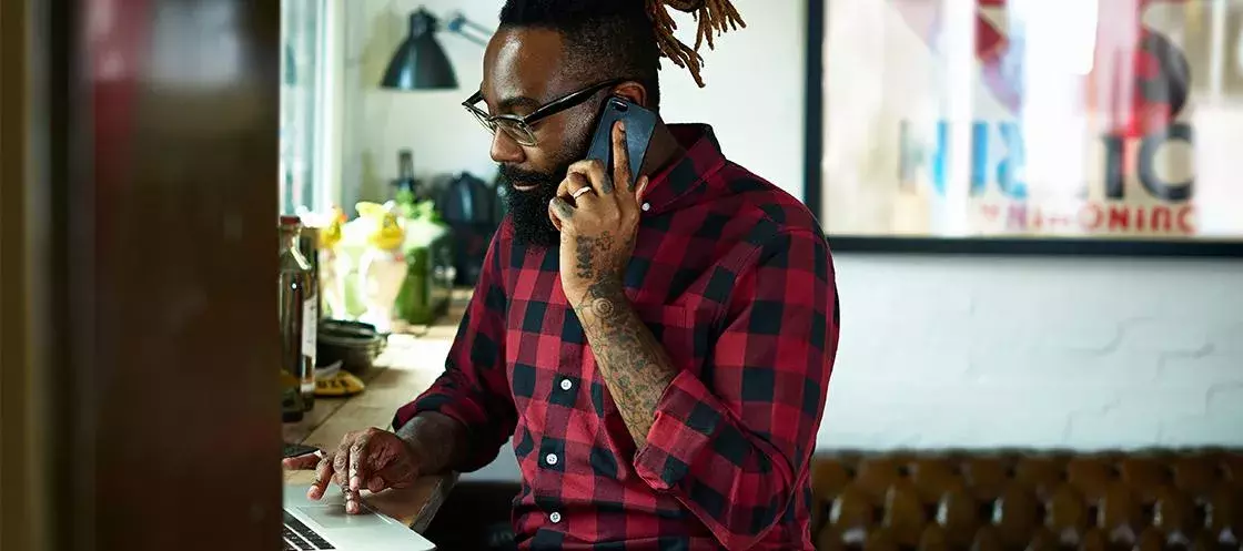 Person on phone